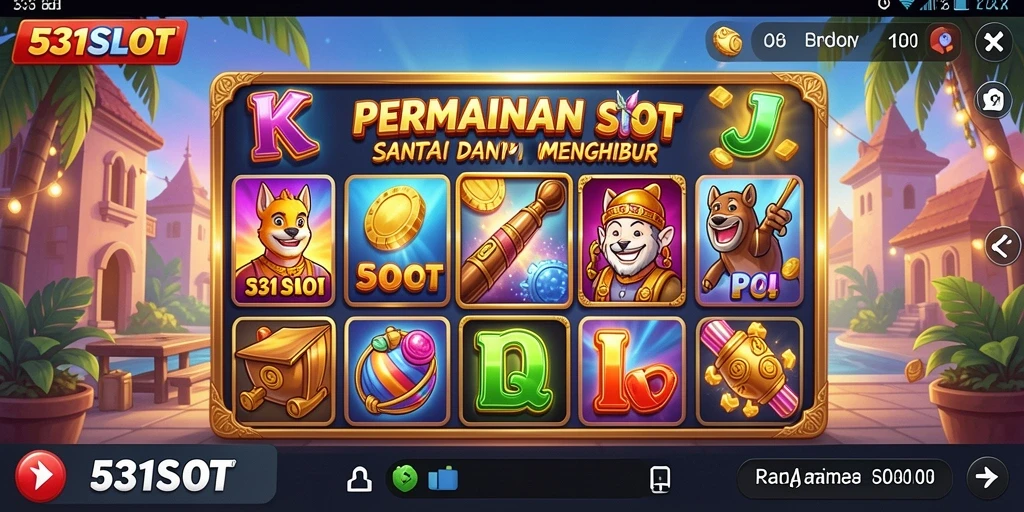 Screenshot gameplay 531SLOT yang menunjukkan suasana permainan slot yang seru.