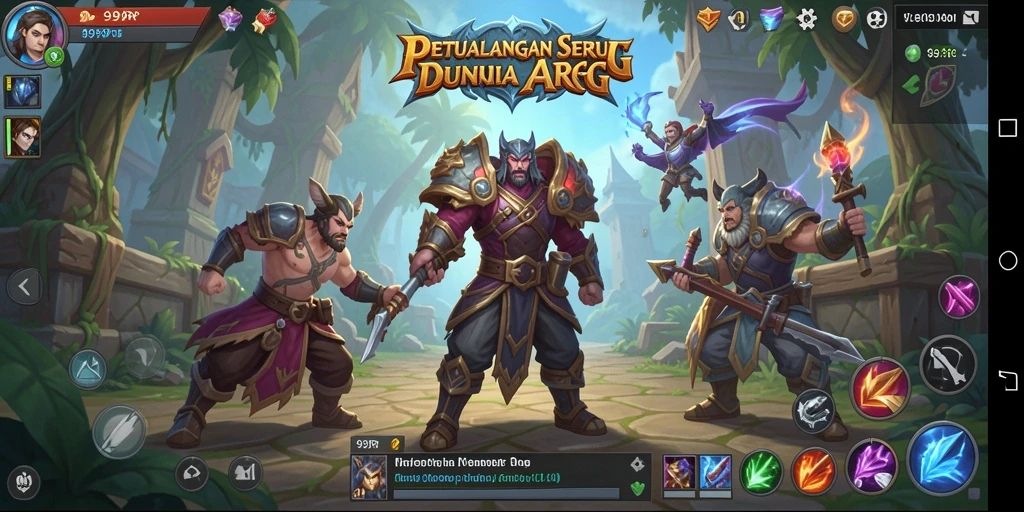Tampilan gameplay menegangkan di dunia ARPG 99RP.