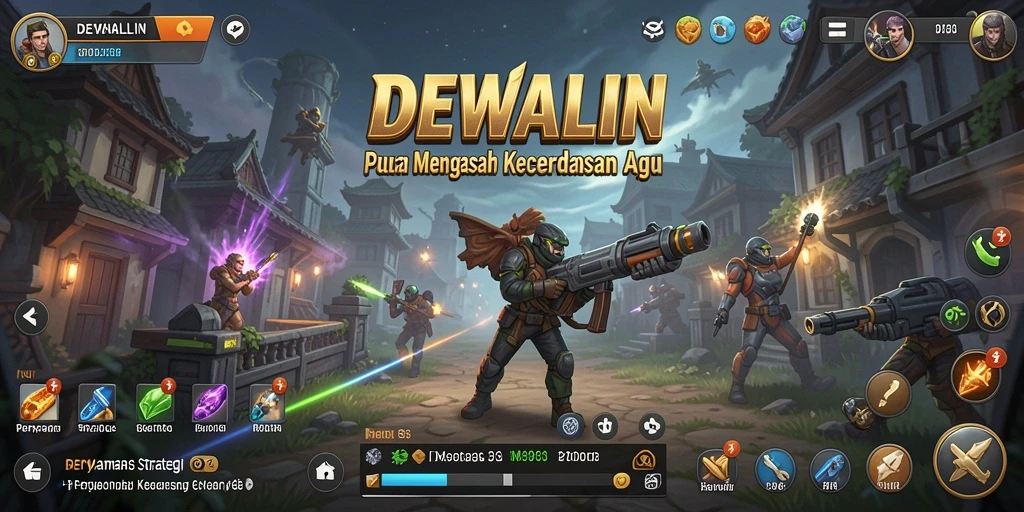 Tampilan menarik dari gameplay DEWALIN yang menguji strategi Anda.