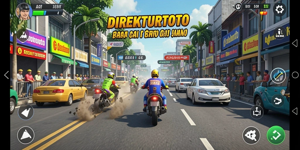 Gameplay balap di <strong>DIREKTURTOTO</strong> yang menegangkan dan seru.