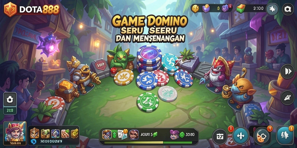 Tampilan gameplay seru dari DOTA88 yang memperlihatkan aksi pemain Domino.