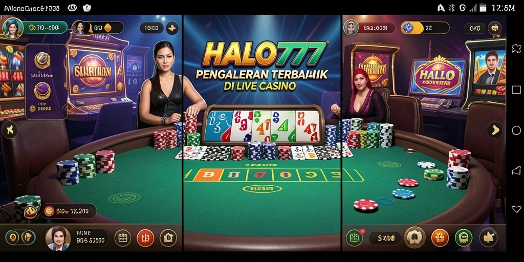 Tampilan gameplay HALO777 yang realistis dan menarik di Live Casino.