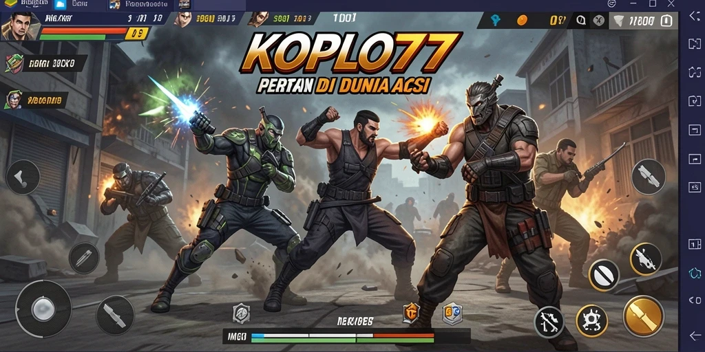 Gameplay KOPLO77 menampilkan pertarungan action yang mendebarkan.