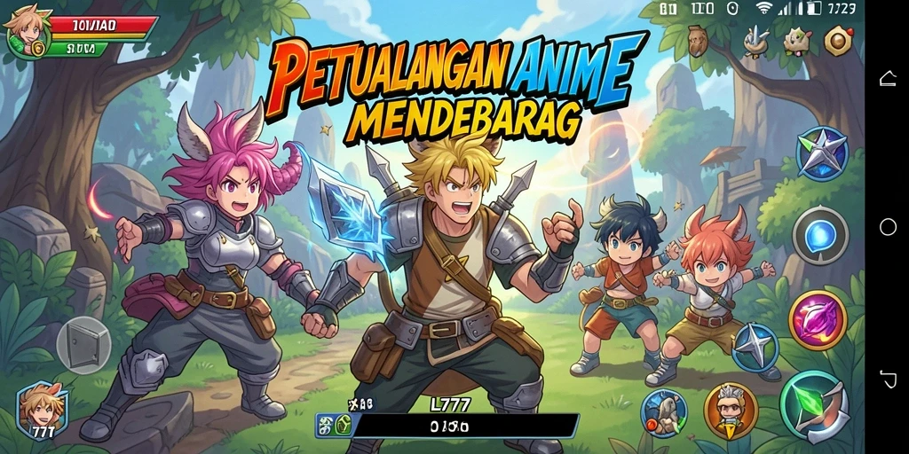 Gameplay L777 yang menarik dengan karakter anime ikonik.