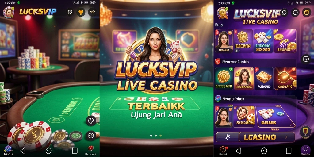 Tampilan gameplay Live Casino yang mendebarkan di LUCKSVIP.