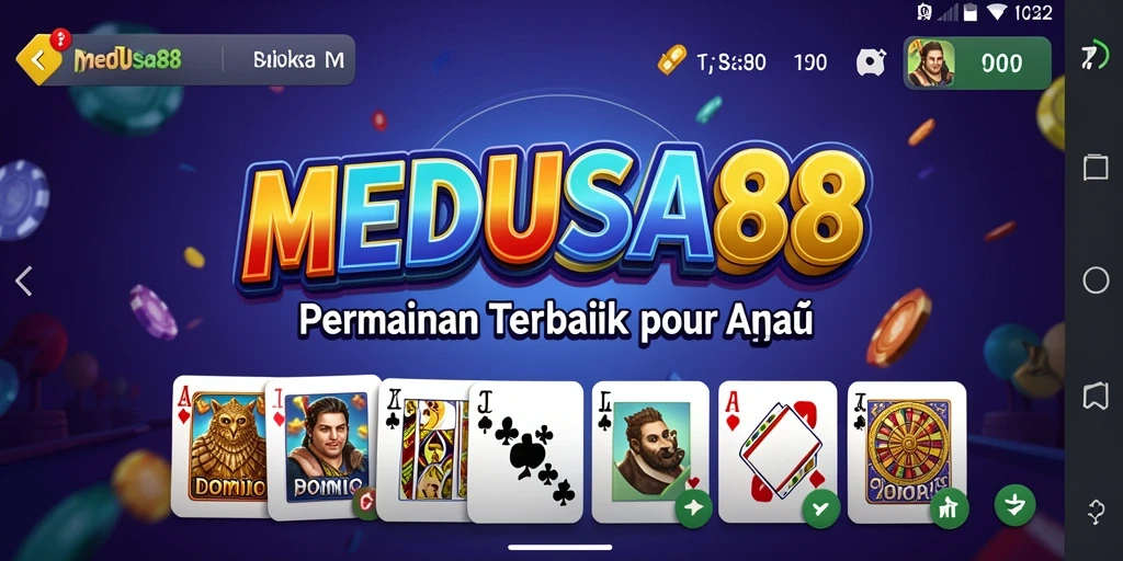 Tampilan gameplay seru dari MEDUSA88 saat bermain Domino.
