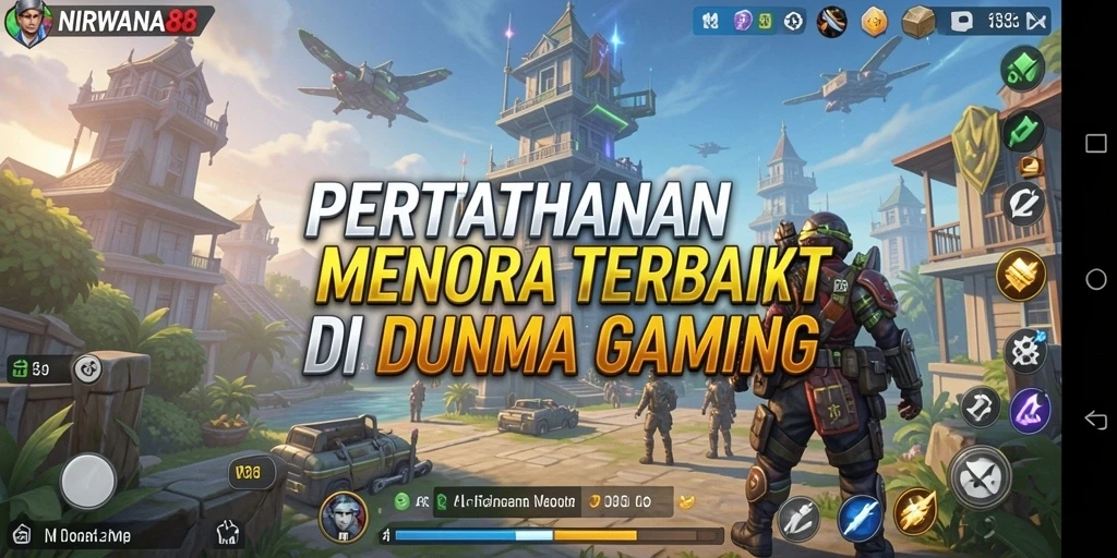 Tampilan menakjubkan dari gameplay Tower Defense NIRWANA88.