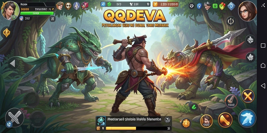 Tampilan gameplay seru di dunia petualangan QQDEWA.