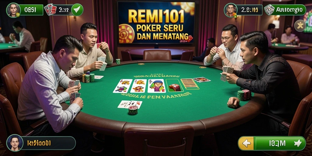 Tampilan gameplay yang seru dan penuh strategi dalam REMI101.