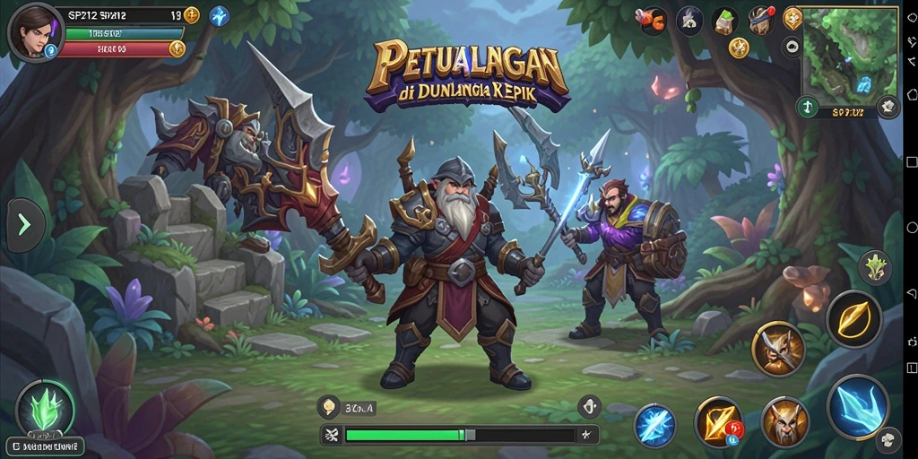 Screenshot utama SP212 menampilkan aksi seru dalam gameplay RPG.
