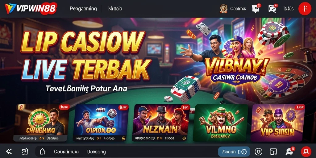 Tampilan gameplay Live Casino yang menarik dan interaktif.