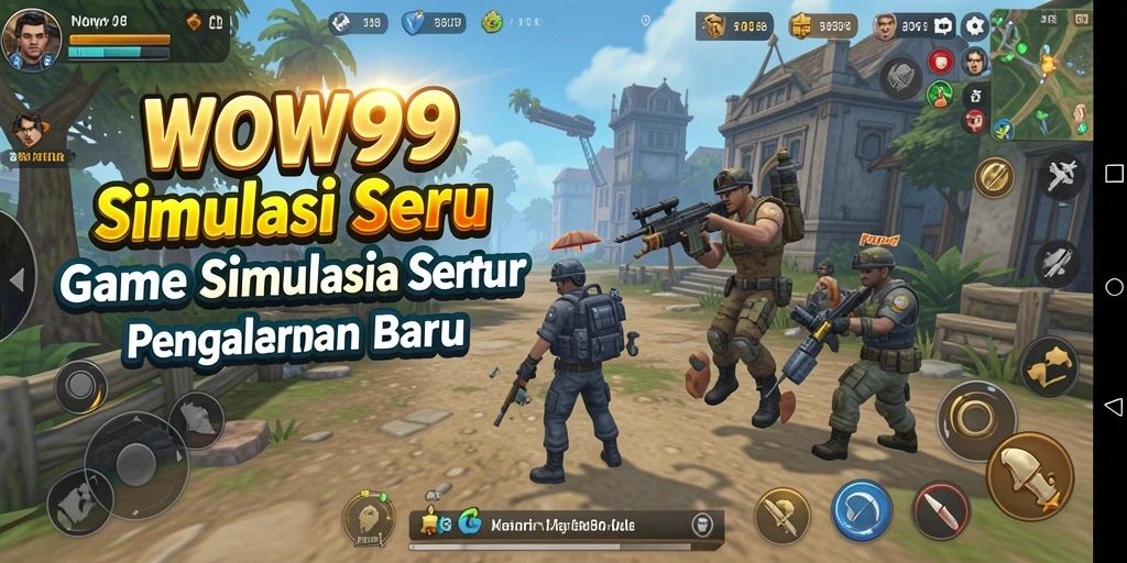 Screenshot gameplay WOW99 menampilkan dunia simulasi yang vibrant dan interaktif.