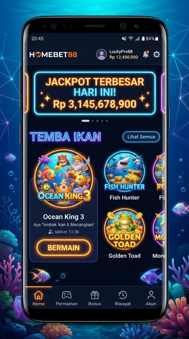 Screenshot fitur unggulan dalam aplikasi homebet88 yang memudahkan navigasi.